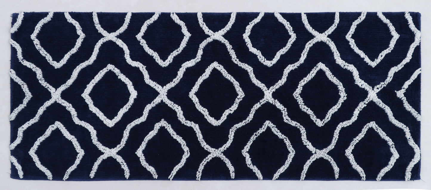 Long Deep Blue Bathmat (20" x 48")