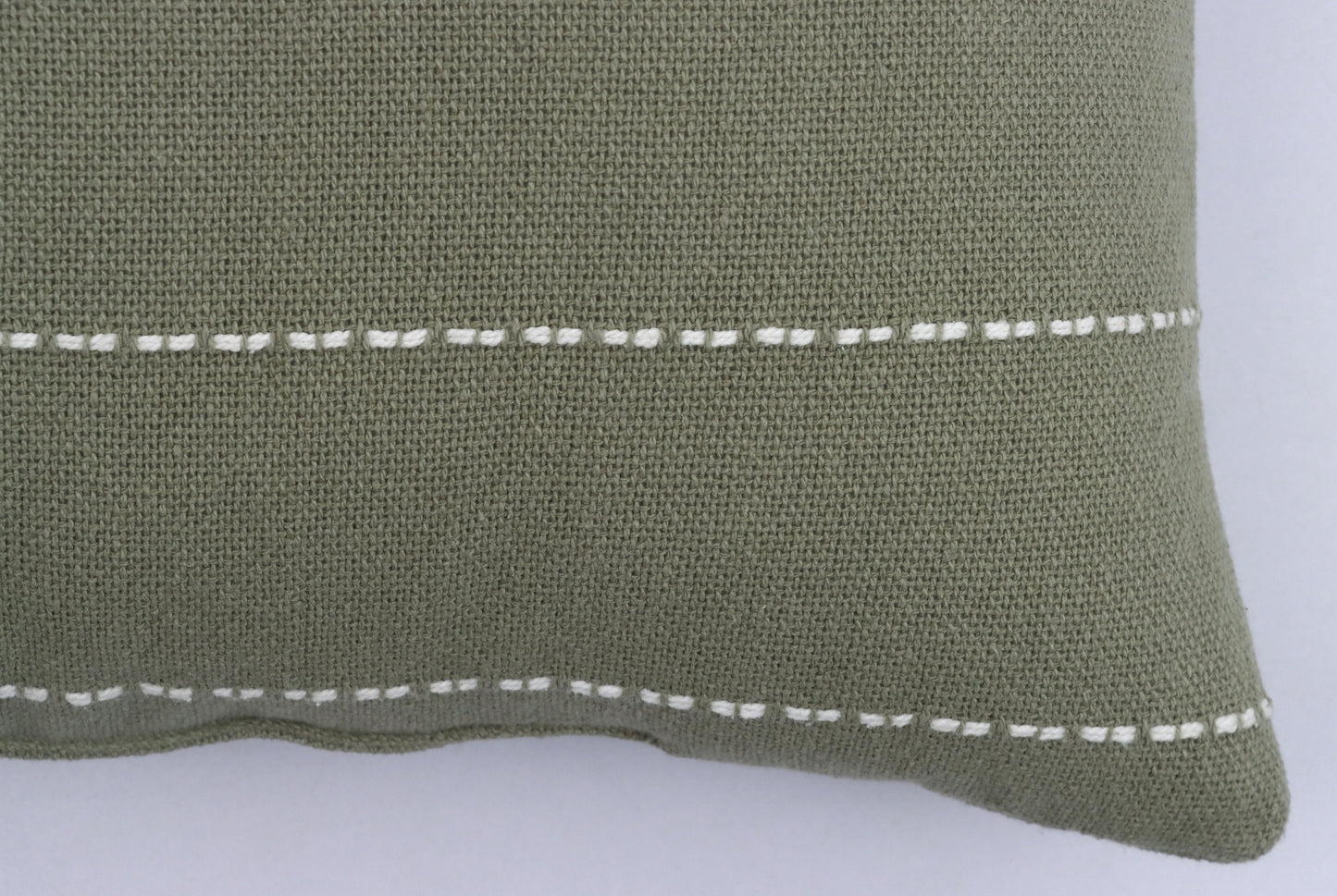 Premium Comfort Filled Cotton Cushion (Olive Green) (18" x 18")