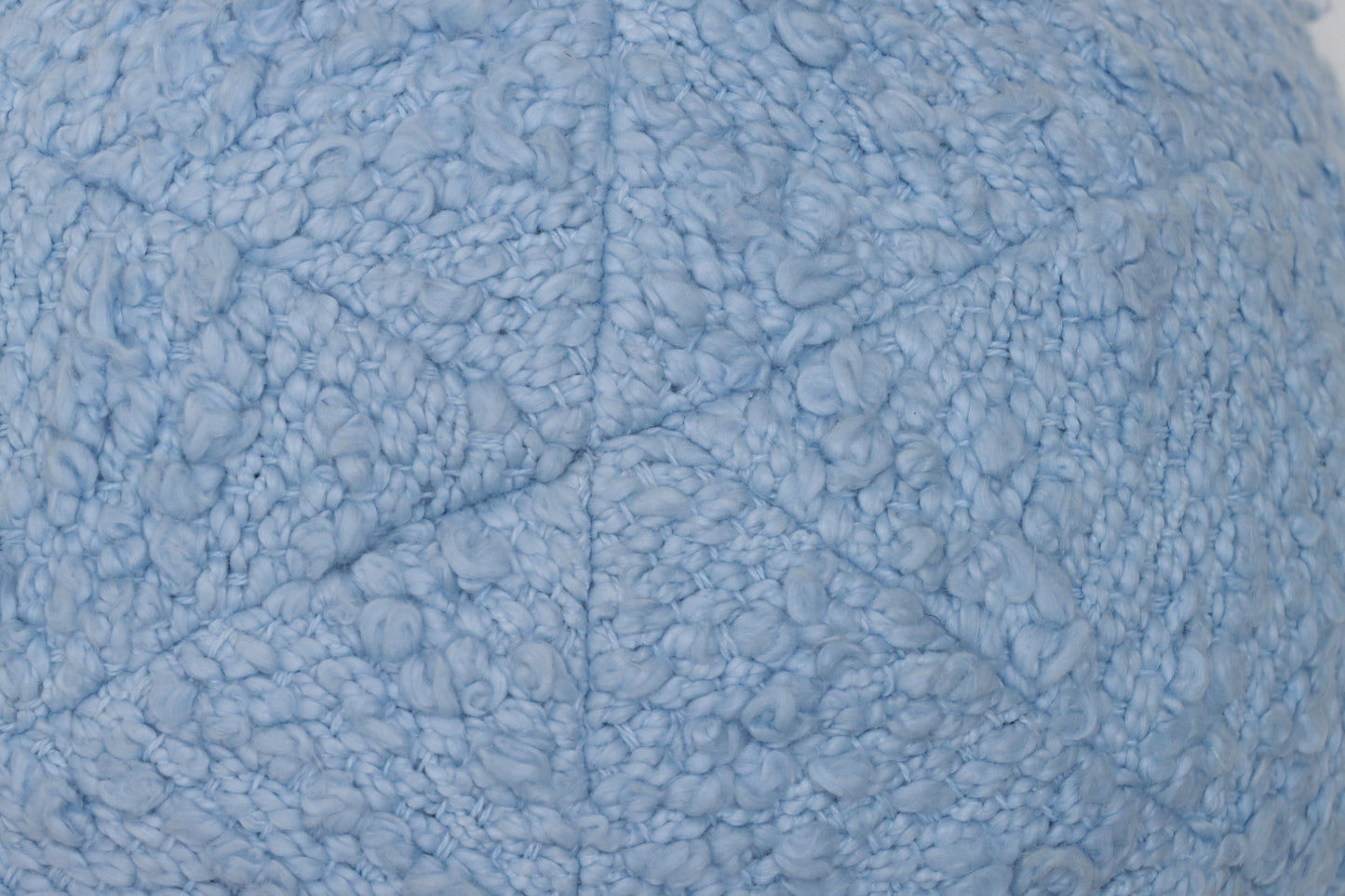 Premium Comfort Boucle Ball Filled Cotton Cushion (Light Blue) (11" x 11")