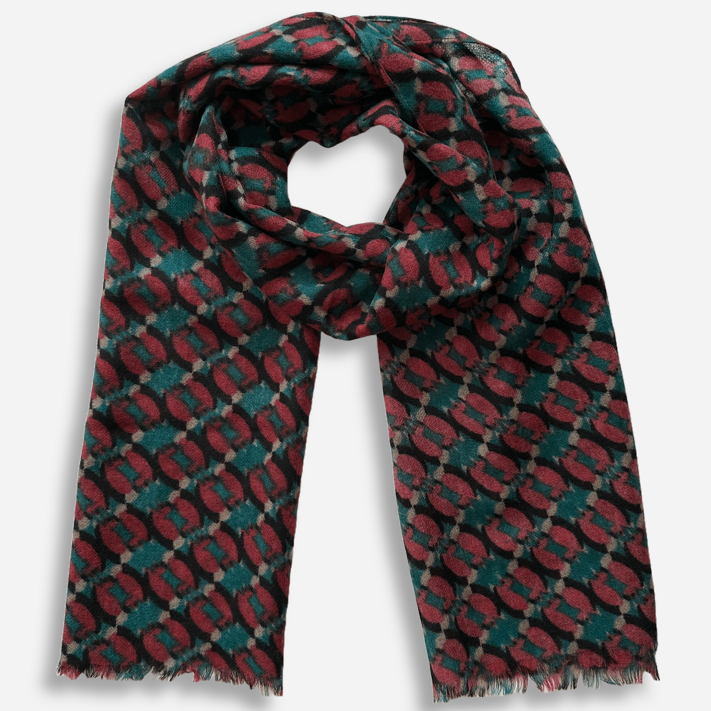 Woollen Scarf (Red-Green)