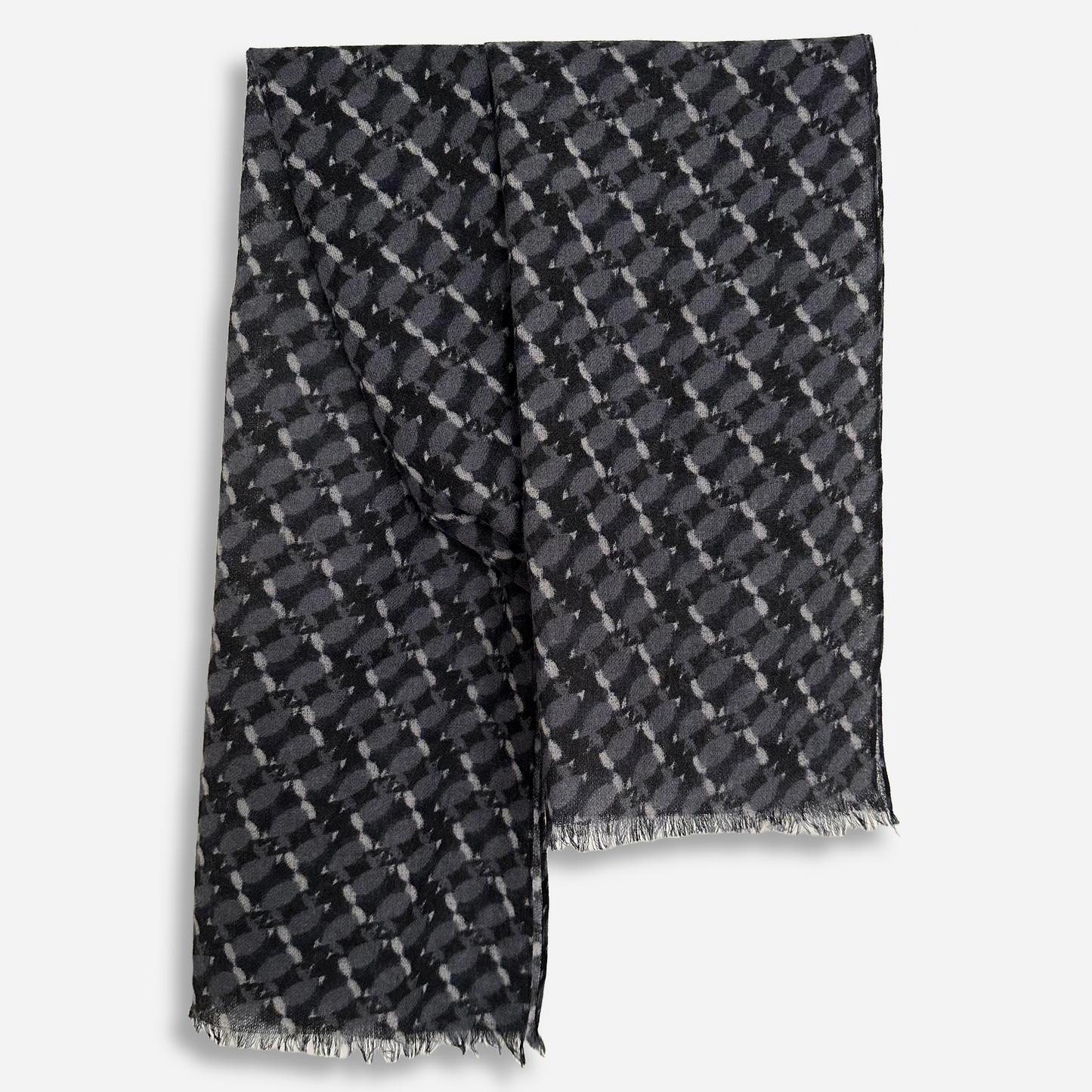 Woollen Scarf (Grey-Black)